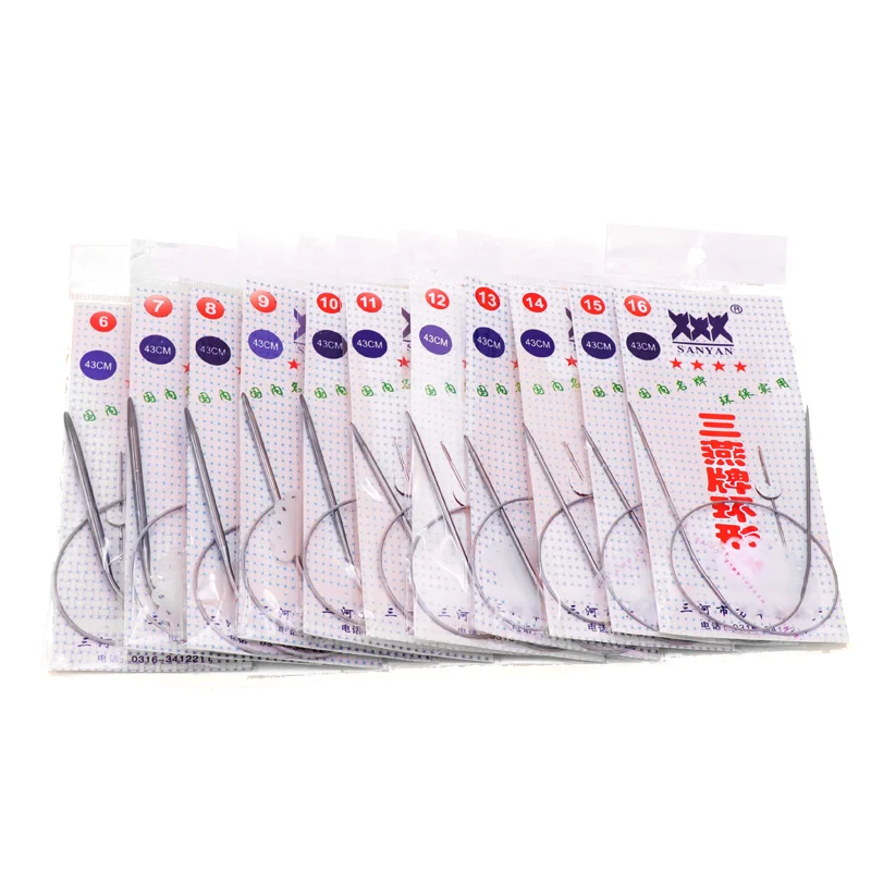 1 шт. круглые спицы из нержавеющей стали 17 дюймов 43 см размер 6 16 набор спиц