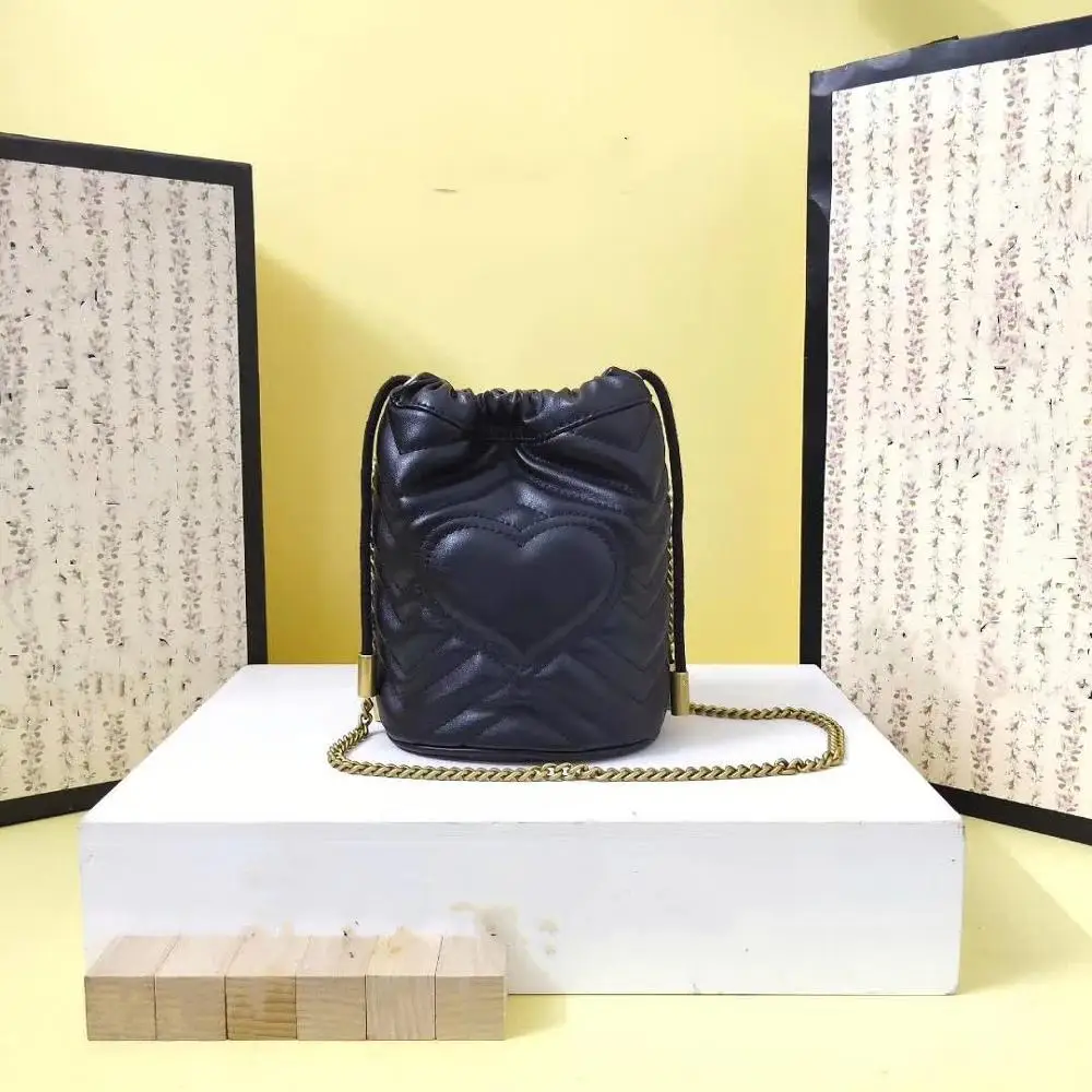 

2019 new fashion bucket bag for women, luxury brand design leather mini shoulder bag fashion bucket bag free shipping