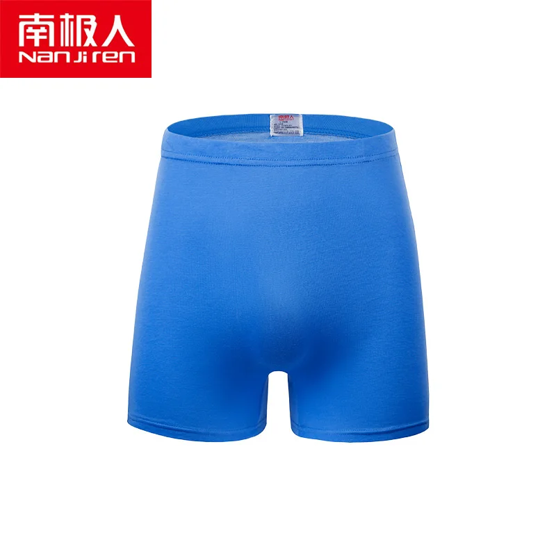 NANJIREN Underwear Panties Men Solid Organic Natural Cotton Model Boxers For Father Ventilate Plus Size Boxers 3Pcslot 5