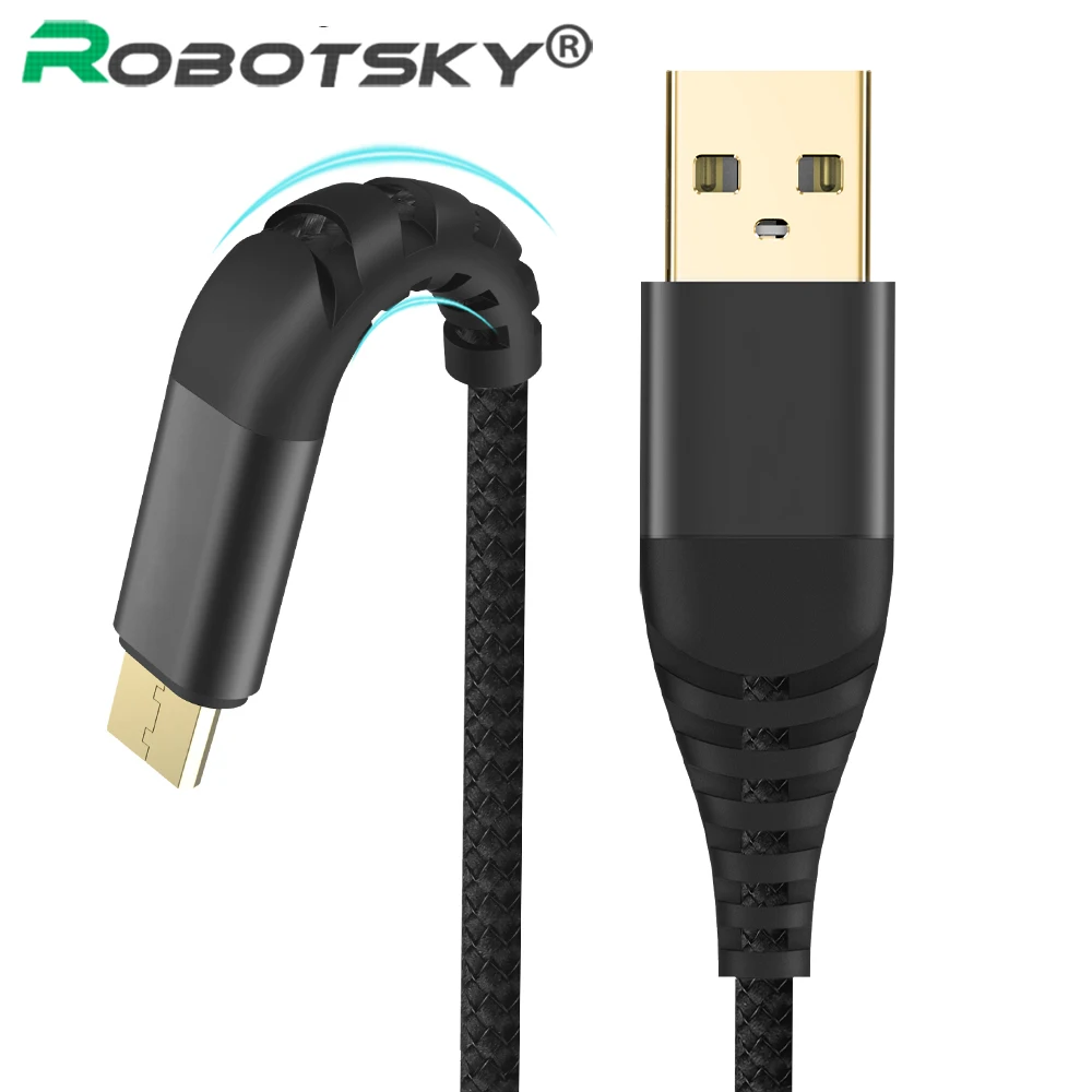 

1m 3A Nylon Braid Data Cable Suitable Type C Micro Usb Gold Plated Fast Charging Cable For Samsung S9 S10 Plus