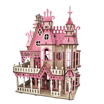 

Dream villa laser cutting 3 d three-dimensional simulation architecture wood puzzle puzzle toy house model