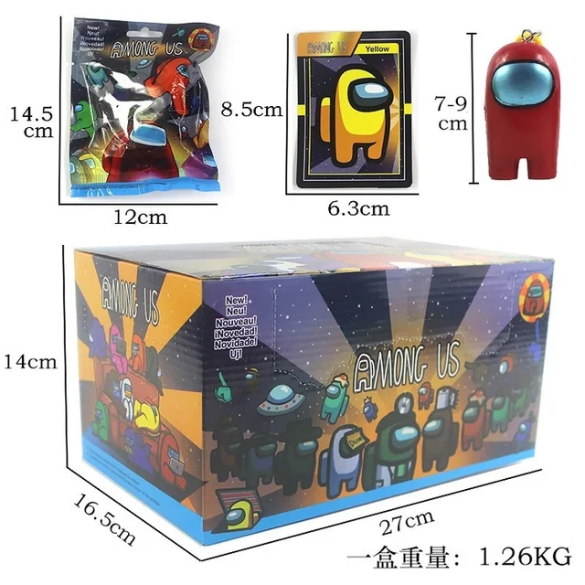 1 3 pcs set Among Us Game Action Figure Toys PVC Model Among Us 9 12cm
