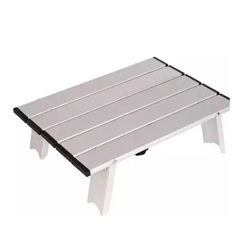 

Japan Hot Camping Beach Outdoor Mini Ultra Light Aluminum Folding Table Mini Computer Desk Professional