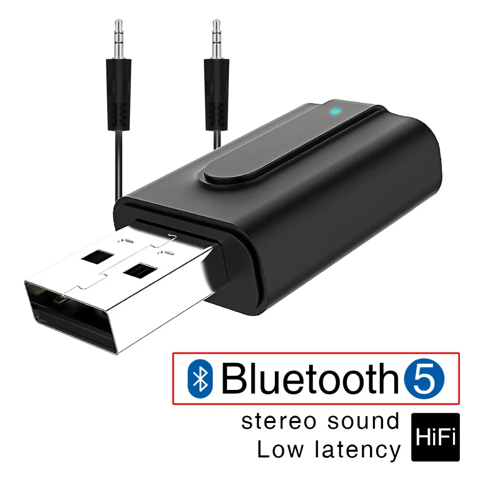 2 в 1 Bluetooth 5,0 аудио приемник передатчик Bluetooth AUX RCA USB 3,5 мм разъем для ТВ PC автомобильный комплект беспроводной адаптер