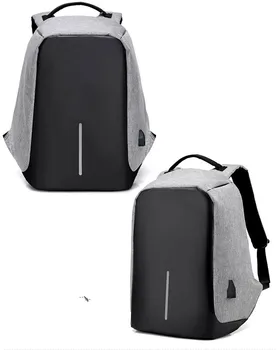 

Multi-function computer bag USB charging Pure color backpack Waterproof