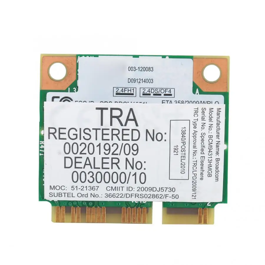 Для беспроводной сетевой карты BroadCom BCM94313HMGB 300 Мбит/с Bluetooth 4,0 для lenovo Z480/Z580/Z485/Y480