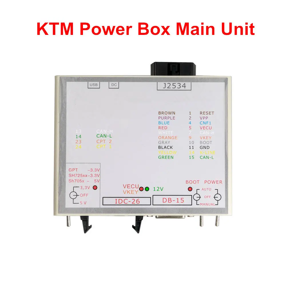POWER BOX MAIN UNIT KTMflash V1.95 ECU программист и трансмиссия инструмент для обновления питания KTM Flash DiaLink J2534 кабель Поддержка 271 MSV80 MSV90 - Цвет: POWER BOX MAIN UNIT
