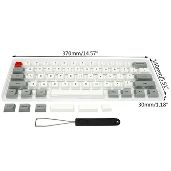 

61 Keys Keyset Double Color PBT Thick Keycap for GK61 SK61 Mechanical Keyboard