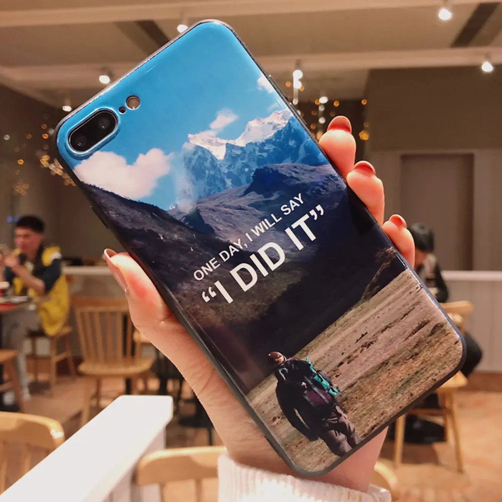 Чехол для телефона KISSCASE с Горным узором iPhone XR X 7 8 6 6S Plus мягкие чехлы из ТПУ XS Max