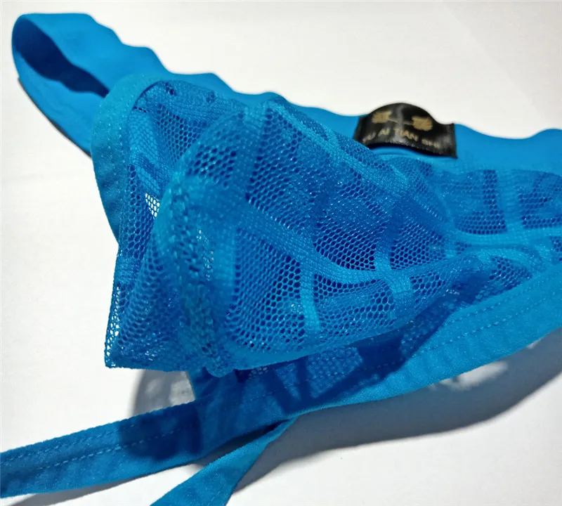 Men\'s Thongs Exotic Briefs Sexy G-String Tongs Mesh Solid Comfortable Bikini Underwear Bag Bulge Pouch Briefs T-back