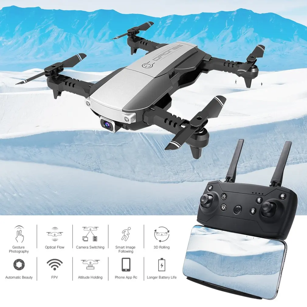  ANSENXI-NVO Foldable 2.4GHz WiFi FPV Drone 4K Camera RC Drone Real-time Transmission Aircraft Toy w