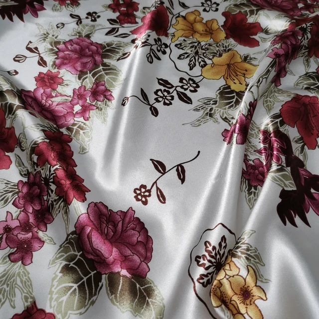 Boho fabric by the yard ''Oriental flowers