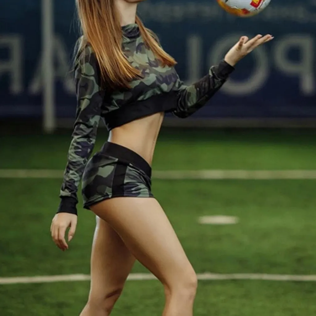 Костюм спортивный женский Камуфляжный из 2 предметов толстовка с капюшоном