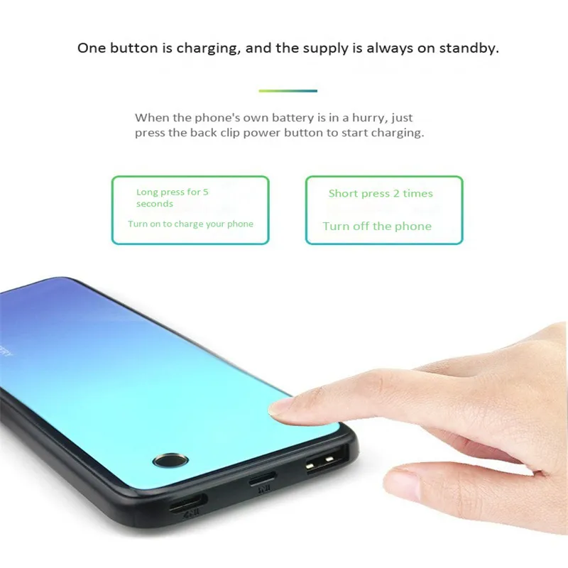 Градиентный чехол для зарядного устройства из закаленного стекла для huawei P30 Pro mate 20Pro, беспроводной магнитный чехол с аккумулятором