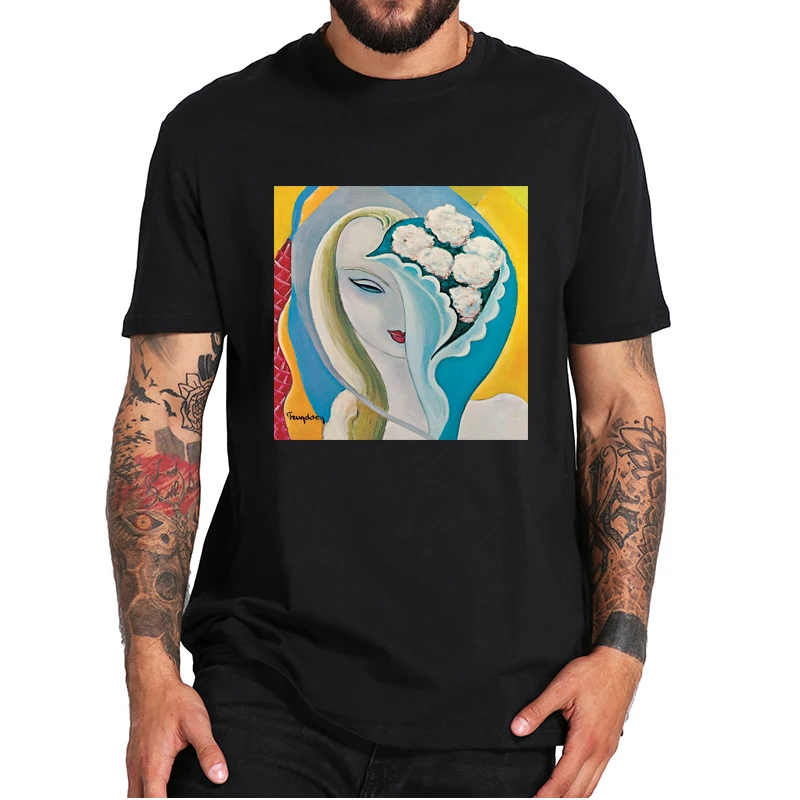 Clapton-Layla Classic T-Shirt Cbe Superstar Derek E The Dominos Album Vintage Tee Shirt 100% Cotone Taglia Ue Per I Fan