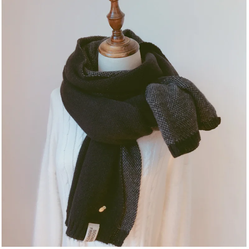 Meihuida зимние женские плотные теплые мягкие кашемировые пашмины шали шарфы оберточная шерсть длинный шарф