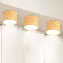 Thrisdar 5 Вт 7 Вт 12 Вт Деревянный Цветной поверхностный светодиодный потолочный светильник кухня спальня кухня коридор проходы потолочные светильники