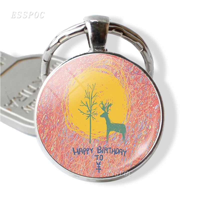 Милый кулон в виде оленя цепочка для ключей изысканное изображение животного