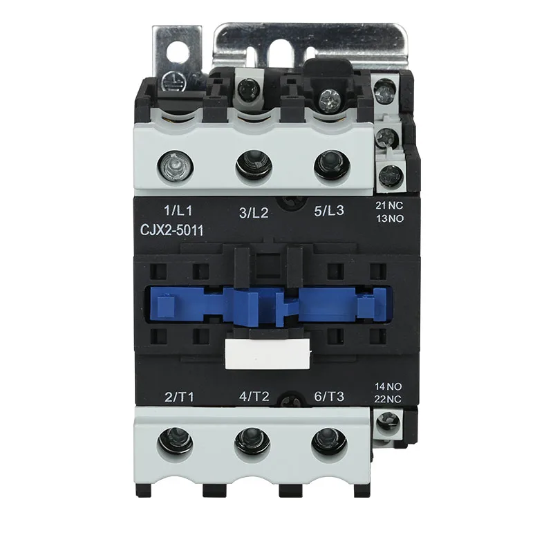 

Contactor CJX2-5011 LC1 CA 50A 3 fases 3 polos bobina voltaje 380 V 220 V 110 V 36 V montaje en carril Din de 24 V 3 P + 1NC + 1