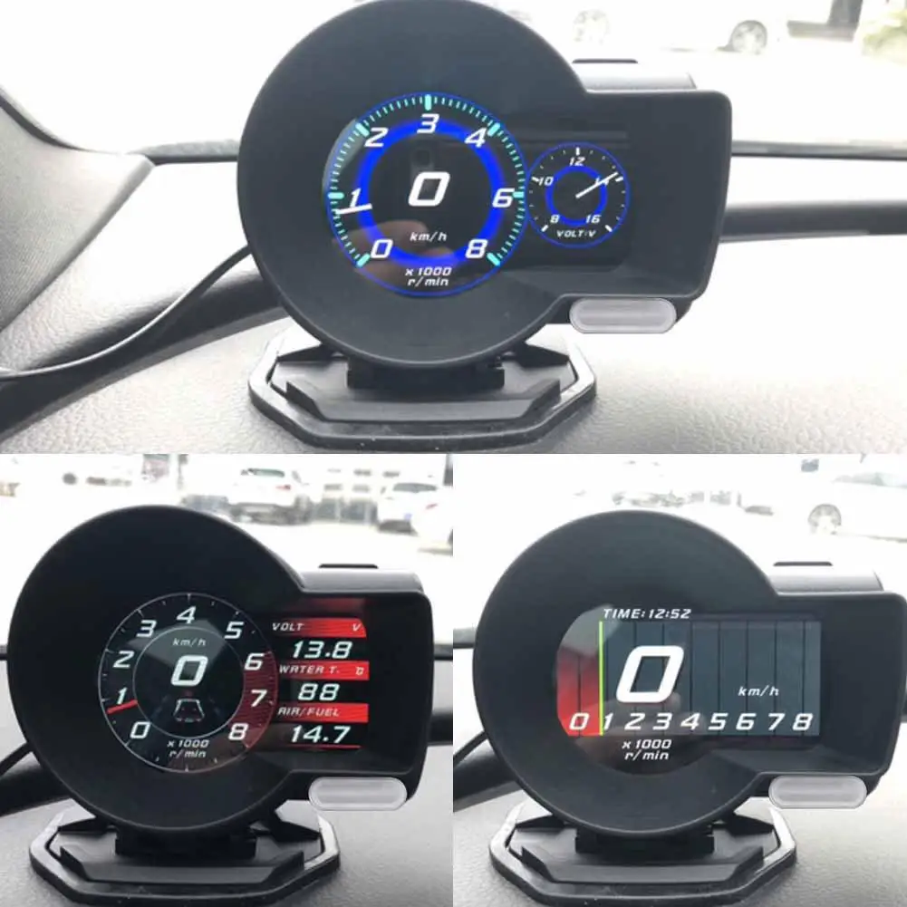 ЖК-цветной экран HUD Дисплей на голову OBD2 Интеллектуальный Сейф для вождения компьютера зазор код неисправности сканирование неисправности автомобиля диагностический инструмент