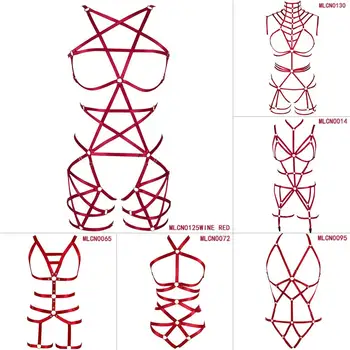 

Pentagram Top Harness Bra Strappy Full Body Women Garter Belt Set Cage Waist Plus Size Elastic Lingerie Fashion Party Clothing