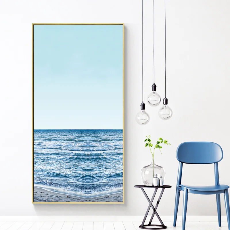 

Northern European-Style Entrance Decorative Painting Modern Minimalist Scenery Living Room Mural Hallway Corridor Entrance Verti