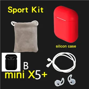 mini X5B sport Red Padear mini X5 Bluetooth гарнитура наушники беспроводные наушники для Xiaomi Iphone Android 7/8/PLUS X xs RS 11 PRO Max Sumsung - Цвет: mini X5B sport Red