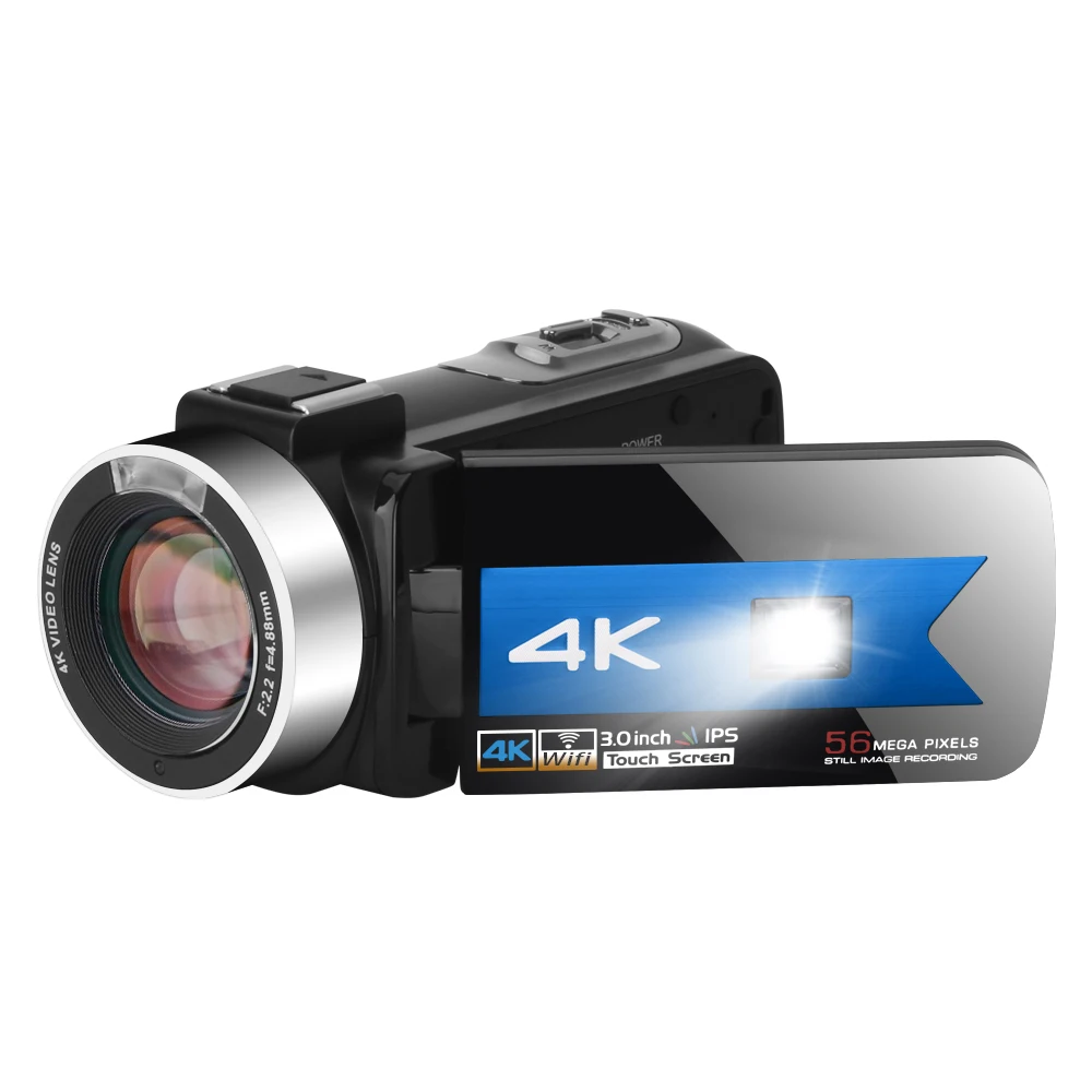 2021New 4K Ultra HD Video Camera Live Streaming Camcorders 56MP 3.0Inch IPS Touch Screen Webcam for Cameras WiFi Recorder Camera digital camera with bluetooth Digital Cameras