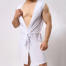 Мужской халат, 4XL, шелк, с капюшоном, szlafrok, пижама, сексуальный, badjas, кимоно, халат, мужской халат, roupao, пеньюар, Мужская пижама
