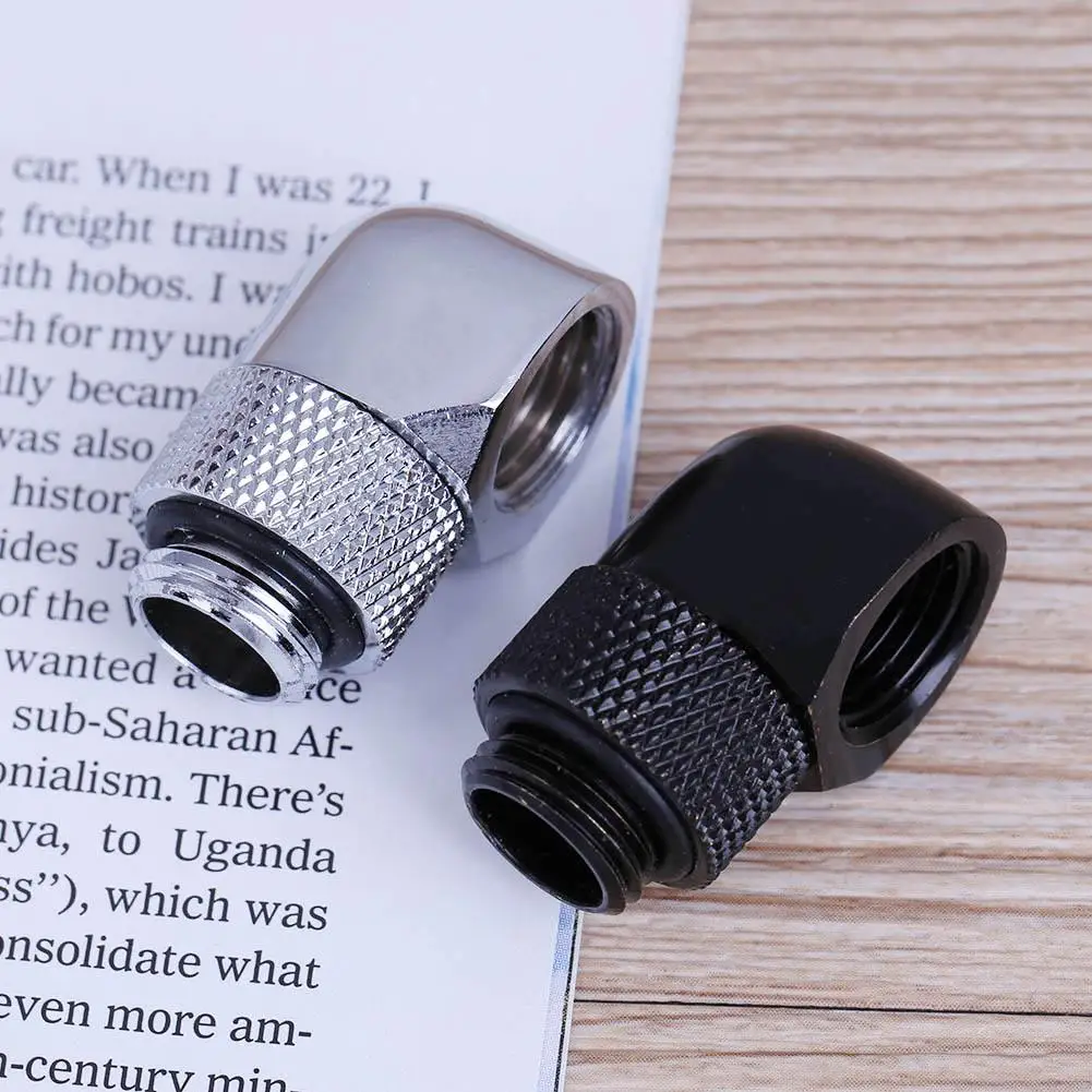 Extender fitting water cooling fitting angled adapter fitting G1/4 Inner outer dual thread 90 Degree Rotary water tube connector adapter