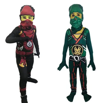 

3-8Y Boys Anime Costume Children Fancy Party Dress Up Halloween Costume for Kids Ninja Cosplay Superhero Jumpsuit
