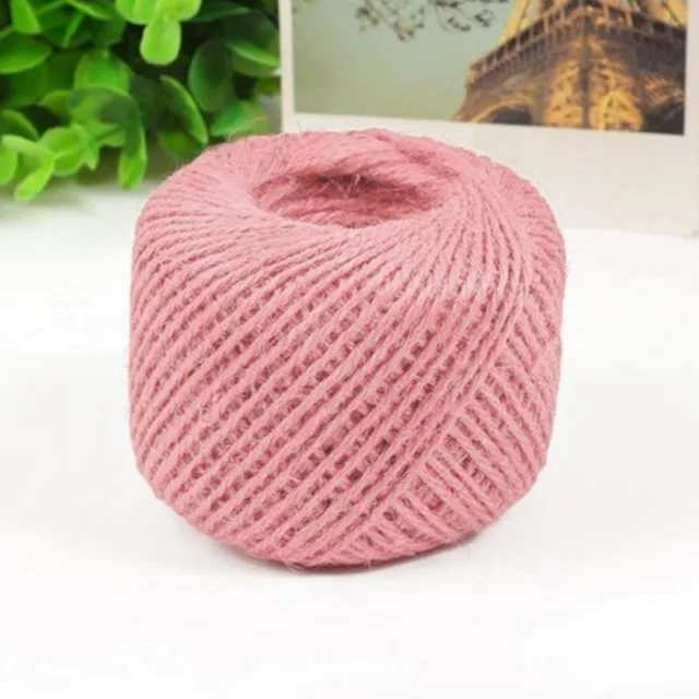 pink 30 м натуральный шпагат шнур сплетенная из джутовых нитей DIY Декор шпагат джутовый канат садовый шнур ремесло подарочные упаковочные струны вечерние поставки - Цвет: pink