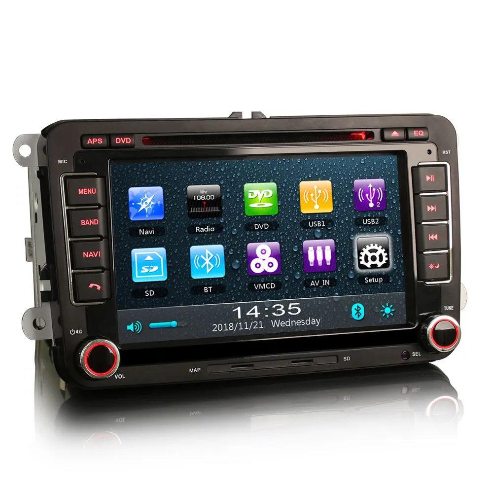 Erisin ES791V 7 &quot2 din автомобильный DVD 3G GPS RDS Bluetooth iPhone SWC USB DVR IN для VW Golf 5 Passat Tiguan Polo