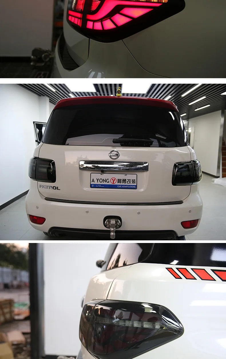 Автомобильный Стайлинг светодиодный фонарь для Nissan Patrol Y62 2012- светодиодная сигнальная лампа задний фонарь светодиодный динамический сигнал поворота+ drl+ тормоз