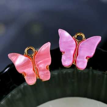 

10Pcs/set Multicolor Acrylic Butterfly Jewelry Accessories Fashion Charm Jewelry for Making DIY Earrings Necklaces Bracelets