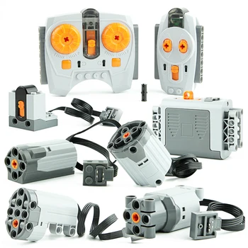 

Technic Parts Compatible Lepining Toys Servo Train Motor Power Receiver Battery Box Function Tool Building Blocks PF Model Set