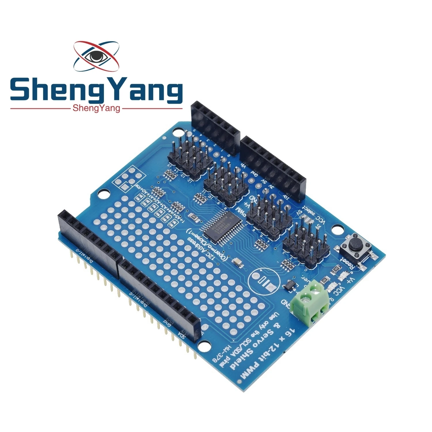 ShengYang 1 шт. двигатель/шаговый/сервопривод/робот щит для Arduino IEC v2 комплект w/Драйвер pwm TOP
