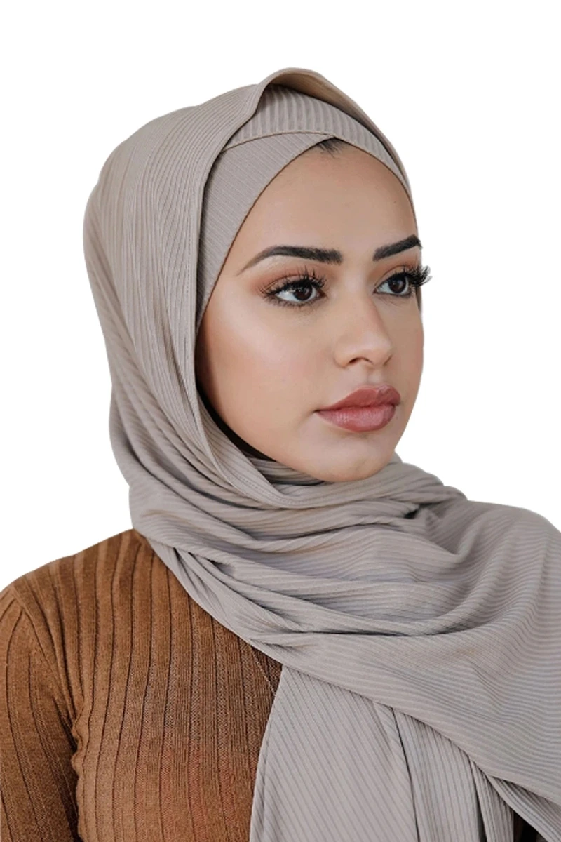 2022 New Ribbed Women Muslim Underscarf 