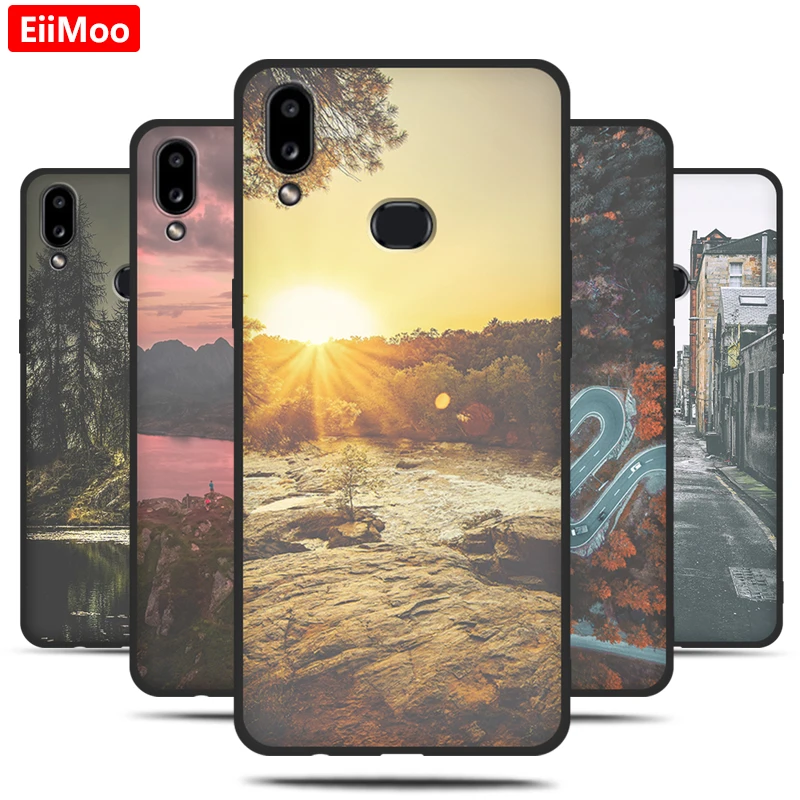 Силиконовый чехол EiiMoo для Samsung Galaxy A10S SM A107F A107M мягкий из ТПУ с принтом