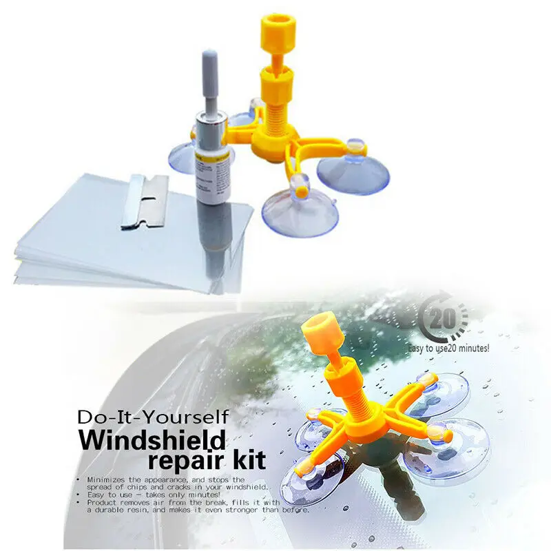 Glass Corrector Set Windscreen Windshield Repair Kit Tool Crack Repairing for Car Vehicle JA55
