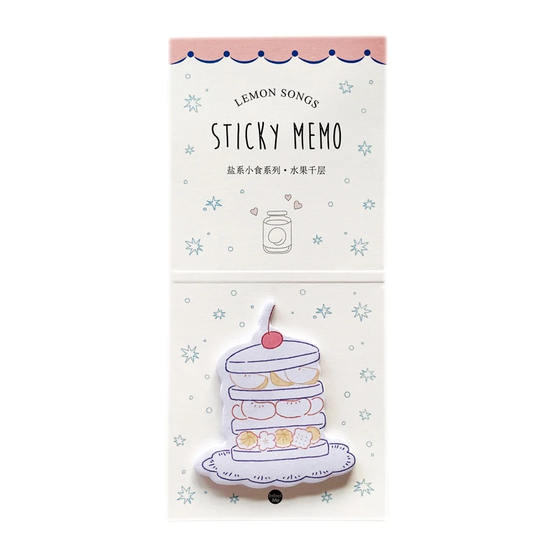 30 pages Cute Cake Strawberry Jam Lemon Memo Pads Plan Message Writing Sticky Notes School Office Supply Student Stationery - Цвет: A