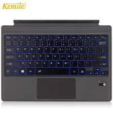 Retroiluminado teclado sem fio bluetooth para microsoft surface pro 6 2018 pro 5 pro 7 pro 4 pro 3 go 2 teclado tablet