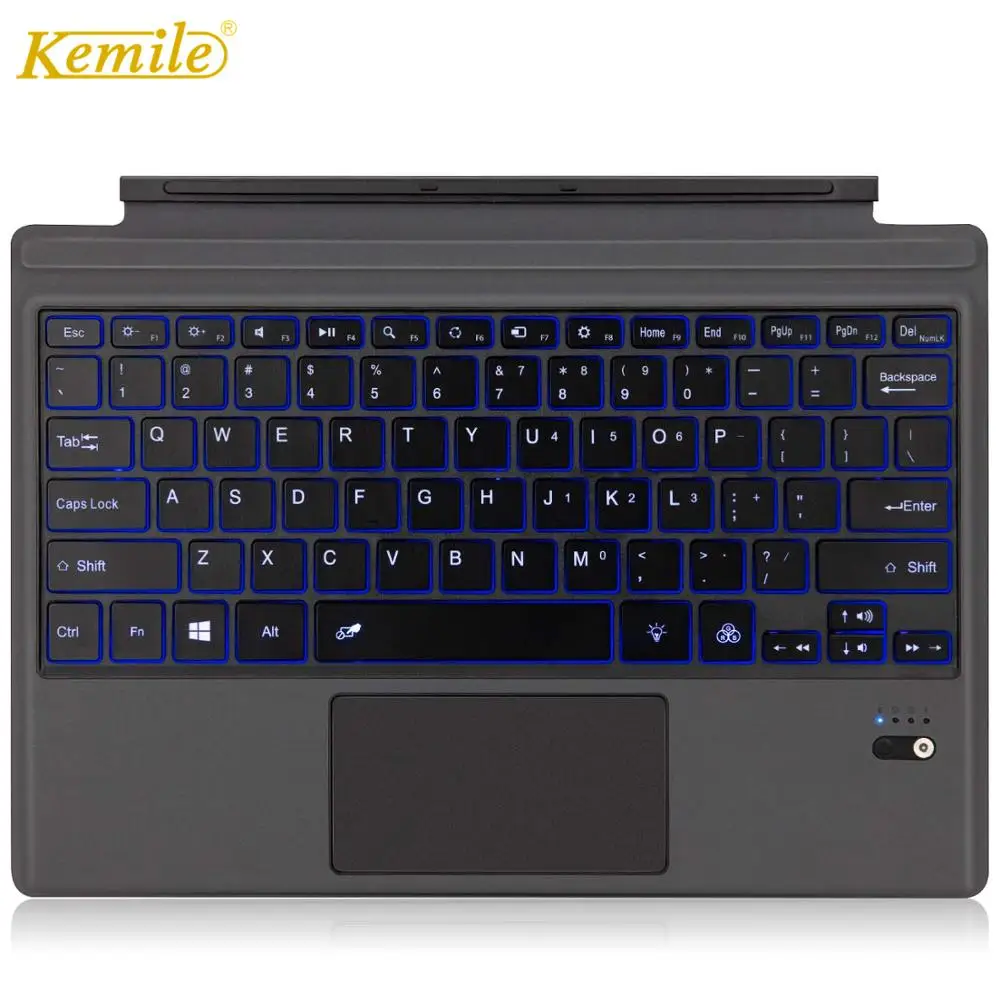 Teclado retroiluminado Bluetooth inalámbrico para Microsoft Surface Pro 6 2018 Pro 5 2017 Pro 4 Pro 3 teclado Bluetooth teclado de tableta - 1