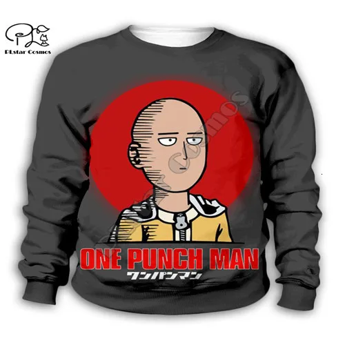 Детские толстовки с капюшоном толстовки с длинными рукавами и 3D принтом «One Punch Man» для маленьких мальчиков; Saitama Oppai детские штаны для девочек - Цвет: Kids sweatshirts