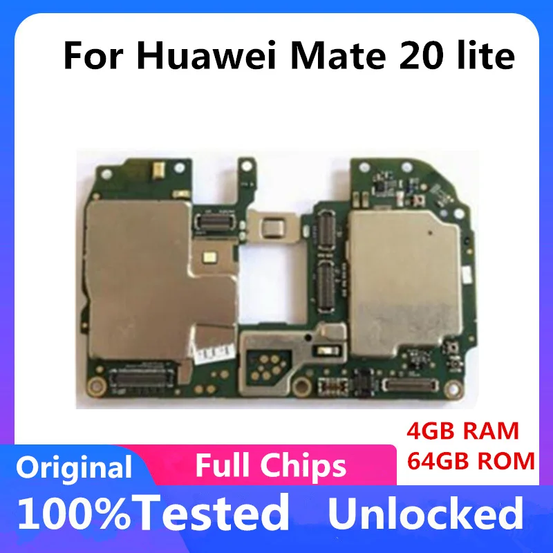 For Huawei Mate 20 Lite Motherboard Unlocked Logic Board For Huawei Mate 20 Lite Original Mainboard 4 64gb With Full Chips Mobile Phone Antenna Aliexpress