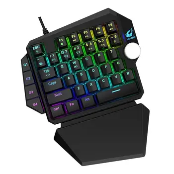 

RedThunder One-Handed Mechanical Gaming Keyboard RGB Backlit Portable Mini Gaming Keypad Game Controller for PC PS4 Xbox Gamer