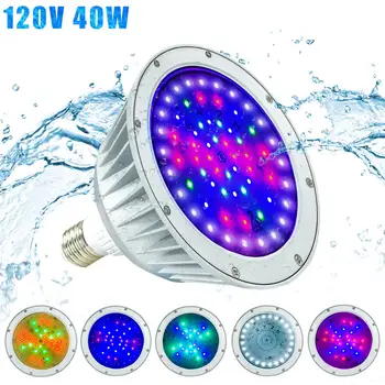 

Waterproof LED Pool Light Bulb for Inground Swimming Pool,120V 40Watt,Color Changing,Fit in for Pentair and Hayward Pool Light