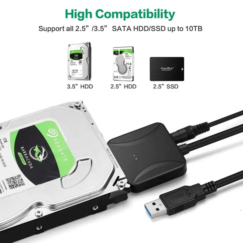 Кабель переходник с USB 3 0 на Sata адаптер 22pin SataIII USB3 для 2 5 &quotSata HDD SSD высокое качество