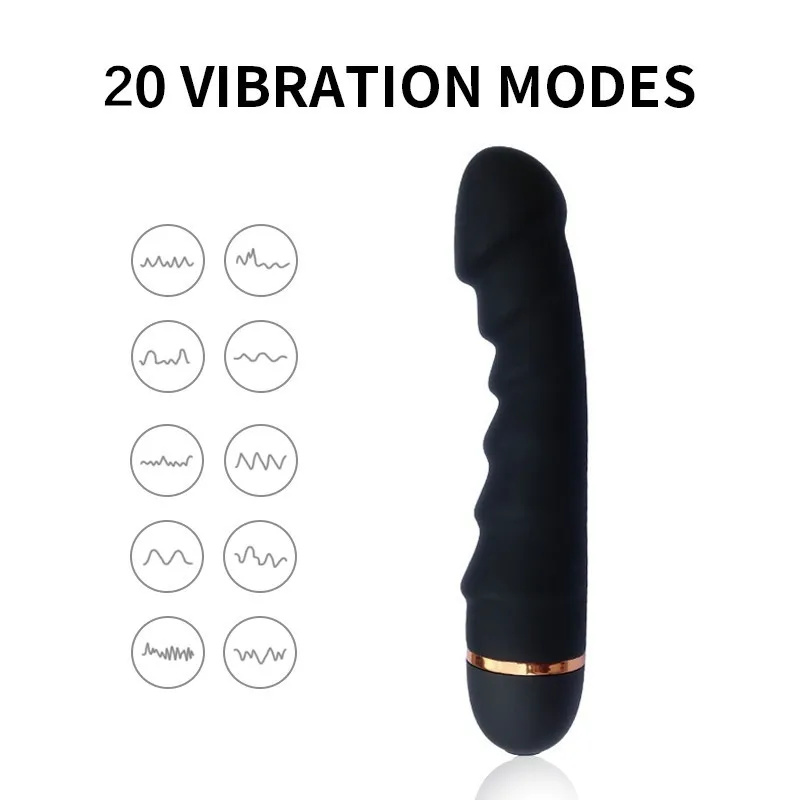 Modalità vibratore 20 giocattoli sessuali per donne, morbido silicone, vibratore forte punto G, masturbazione realistica_voghion.com