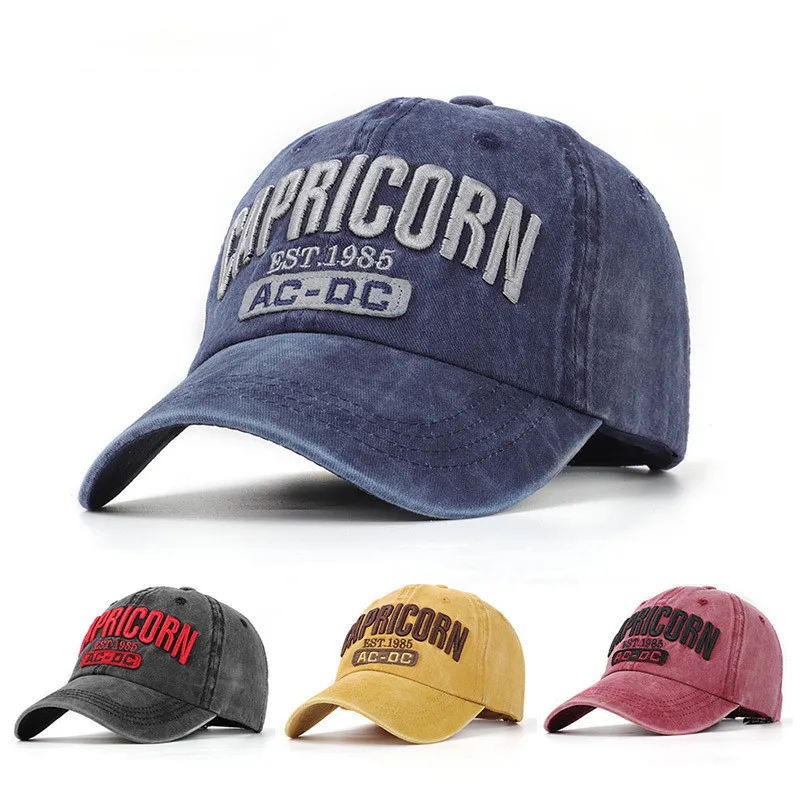 

New CAPRICORN 3D Letter Embroidery Baseball Cap Outdoor Sports Golf Caps Cotton Trucker hat Men and Women Universal hats gorras